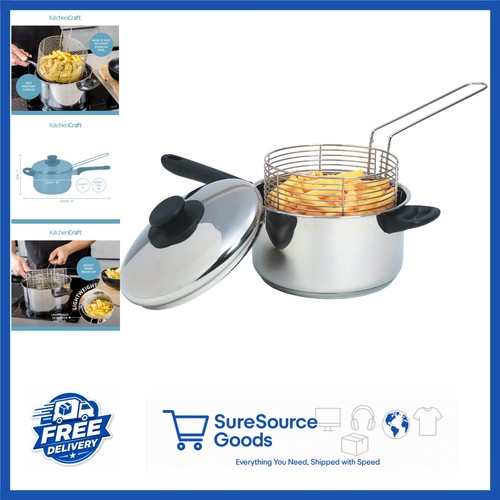 Large chip pan with basket - pan,