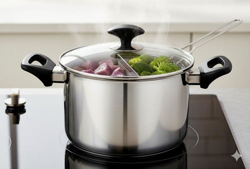 Chip pan with basket - pan,