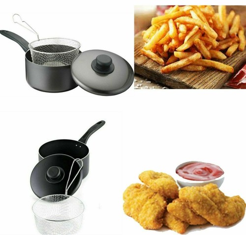Large aluminum 23cm chip pan - aluminum,