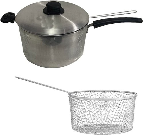 Large 24cm aluminum chip pan - large,
