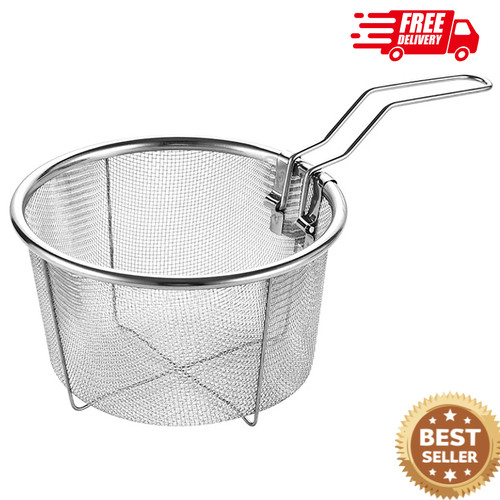 Wire chip pan frying basket - pan,